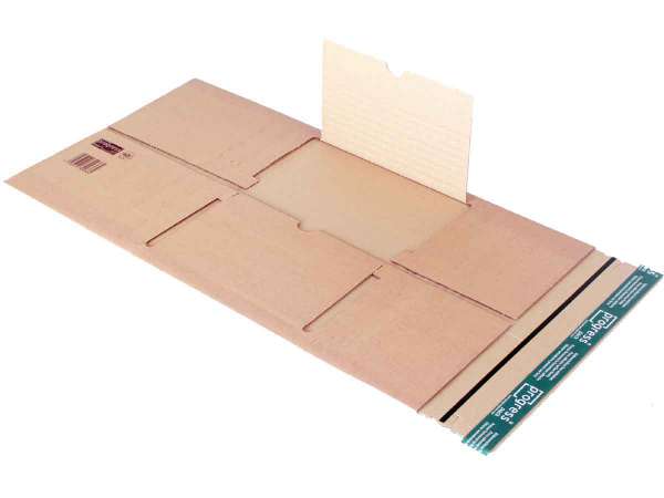 Buchverpackung mit zentraler Packgutaufnahme DIN A4 305x230x-92 mm