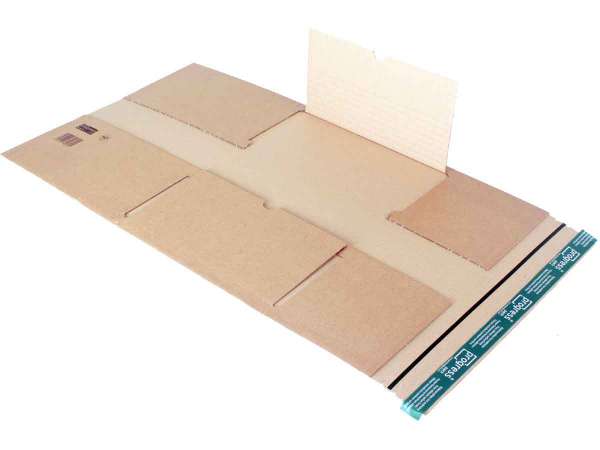 Buchverpackung mit zentraler Packgutaufnahme DIN A3 430x310x-90 mm